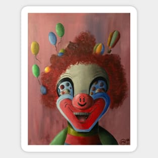 Funky Looking Clown Sticker